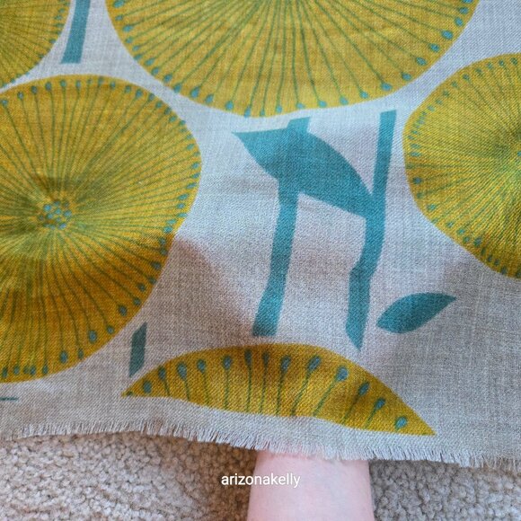 NWOT Cashmere Scarf Retro Scandinavian Design - Picture 7 of 14